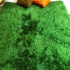Green fake fur plaid